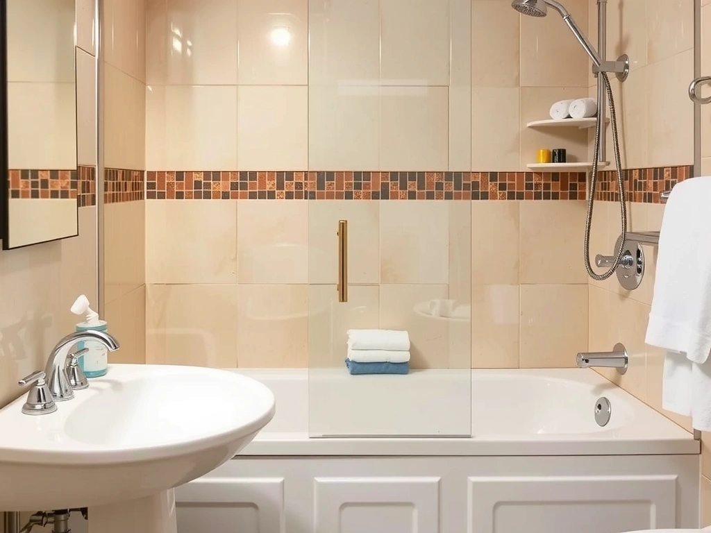 Baie rezidențială după curățenie profundă