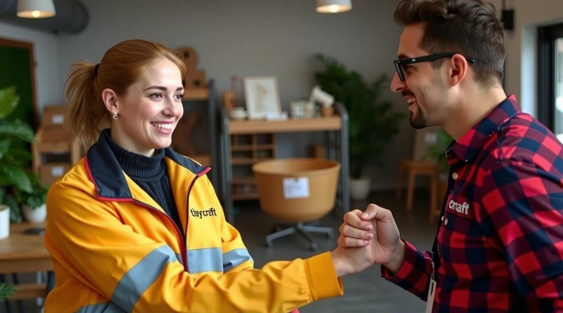 Client oferind feedback echipei de curățenie