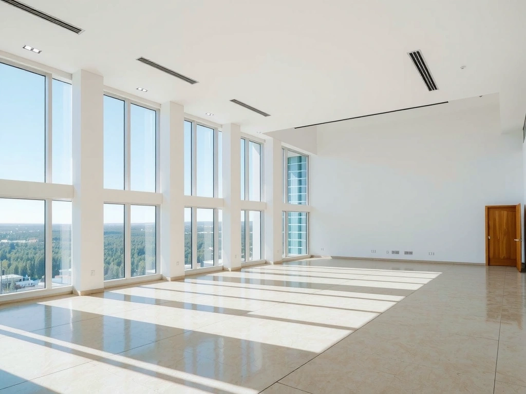 Curățenie după construcție într-o clădire nouă